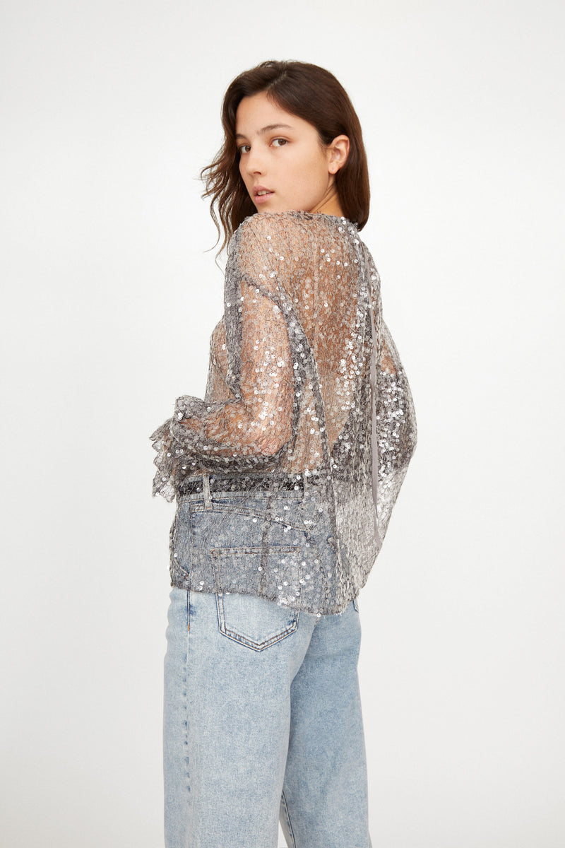 Blouse Alfie Sequin ARGENT