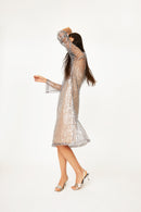 Hugo Sequins Dress - glitter SILVER