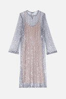 Hugo Sequins Dress - glitter SILVER