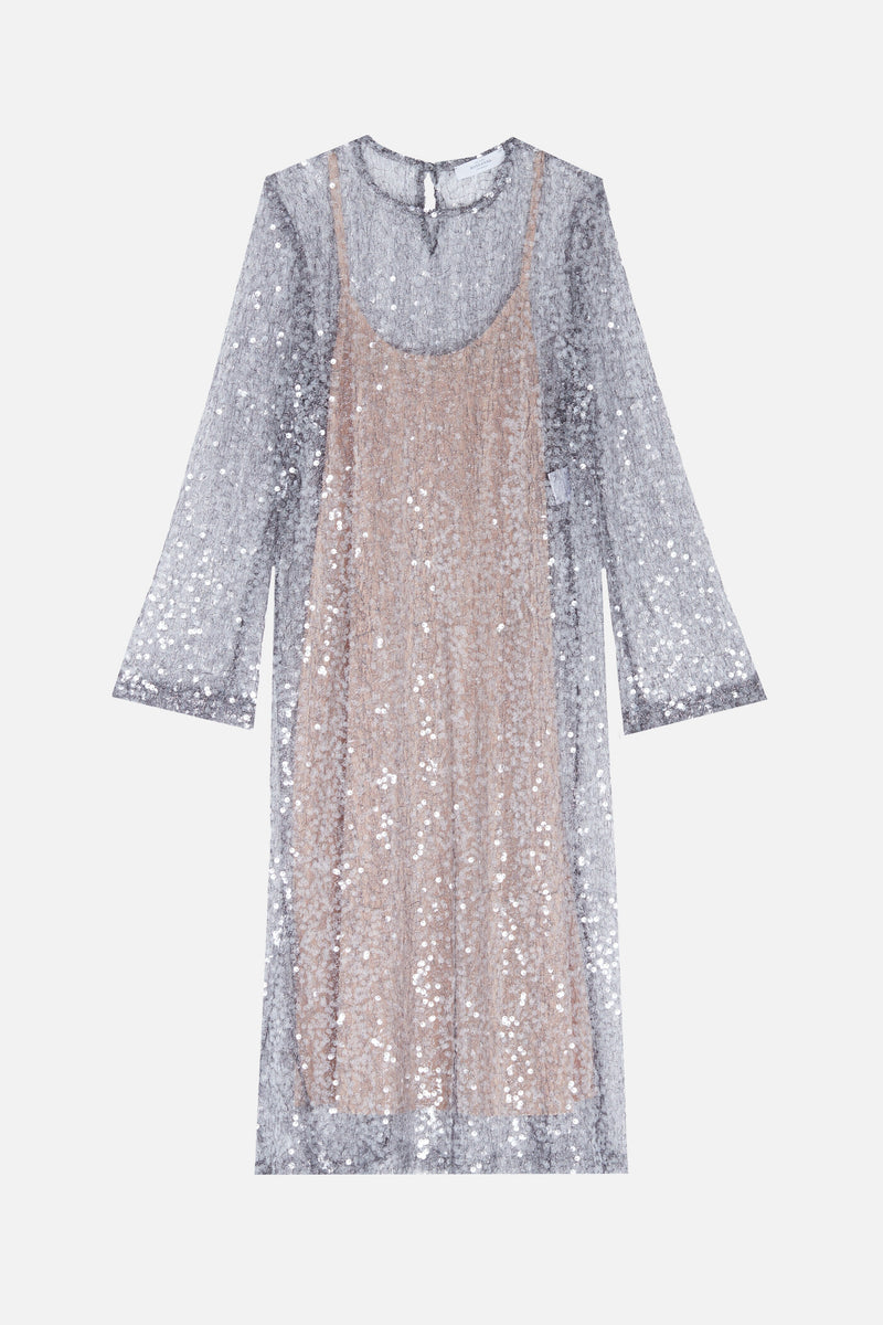 Hugo Sequins Dress - glitter SILVER