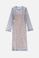 Hugo Sequins Dress - glitter SILVER