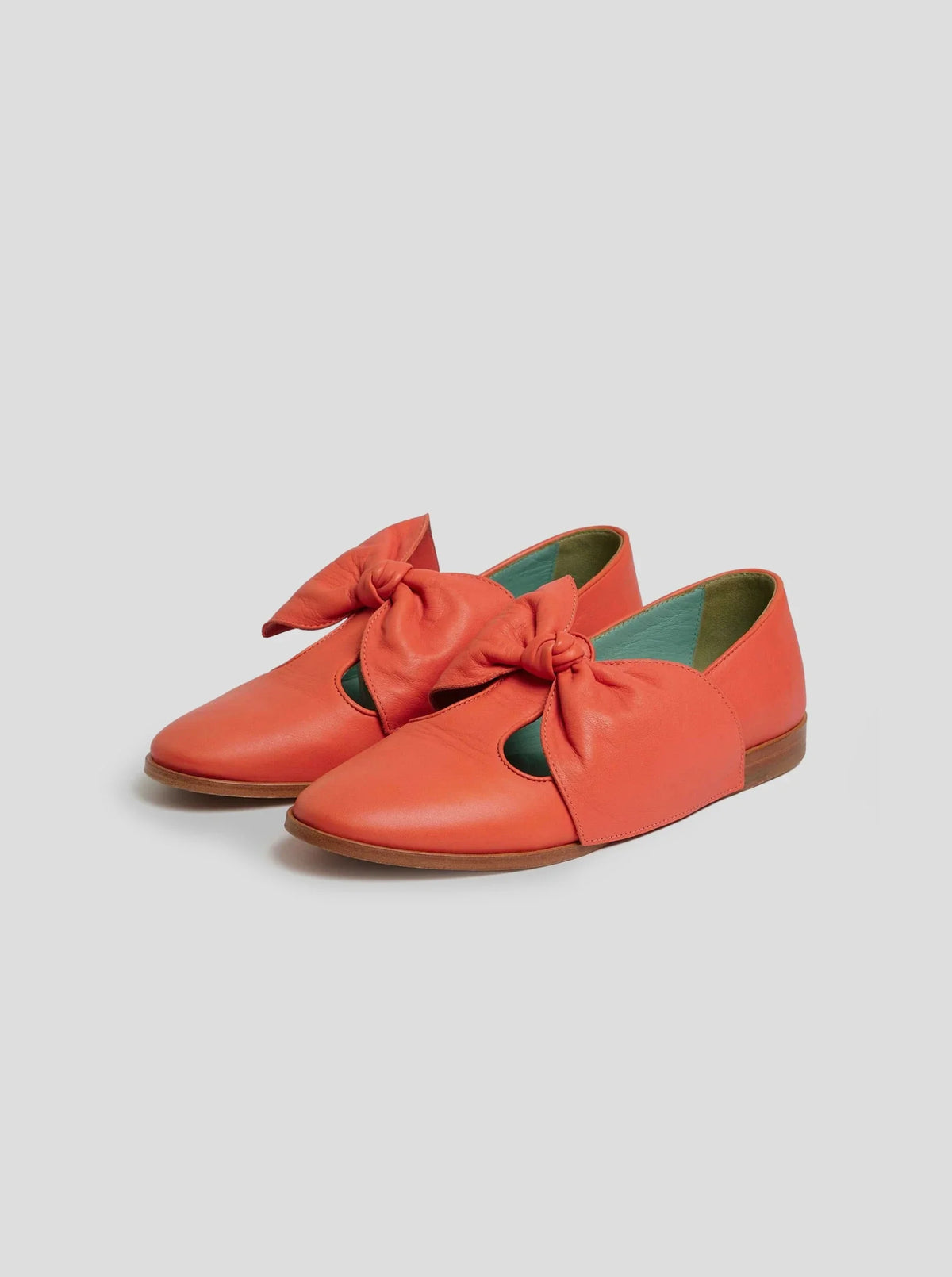 Ballerines Bb En Cuir Saumon