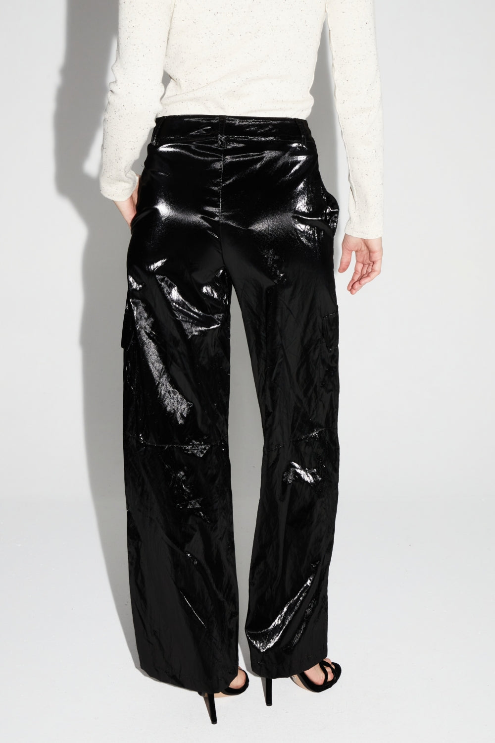 Pantalon Cargo Nolan Mercurio Black Fabriqué En Italie