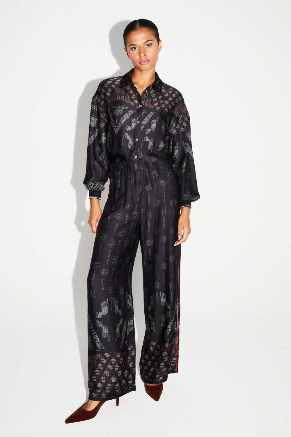 Pantalon Print Eagle Fabriqué En Italie