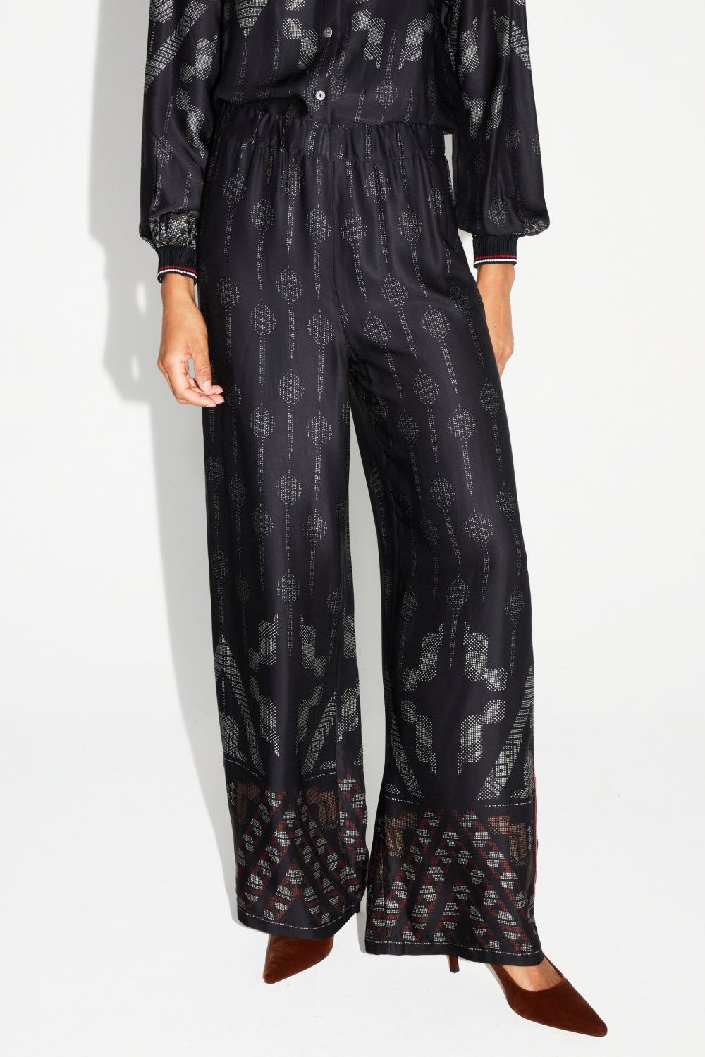 Pantalon Print Eagle Fabriqué En Italie