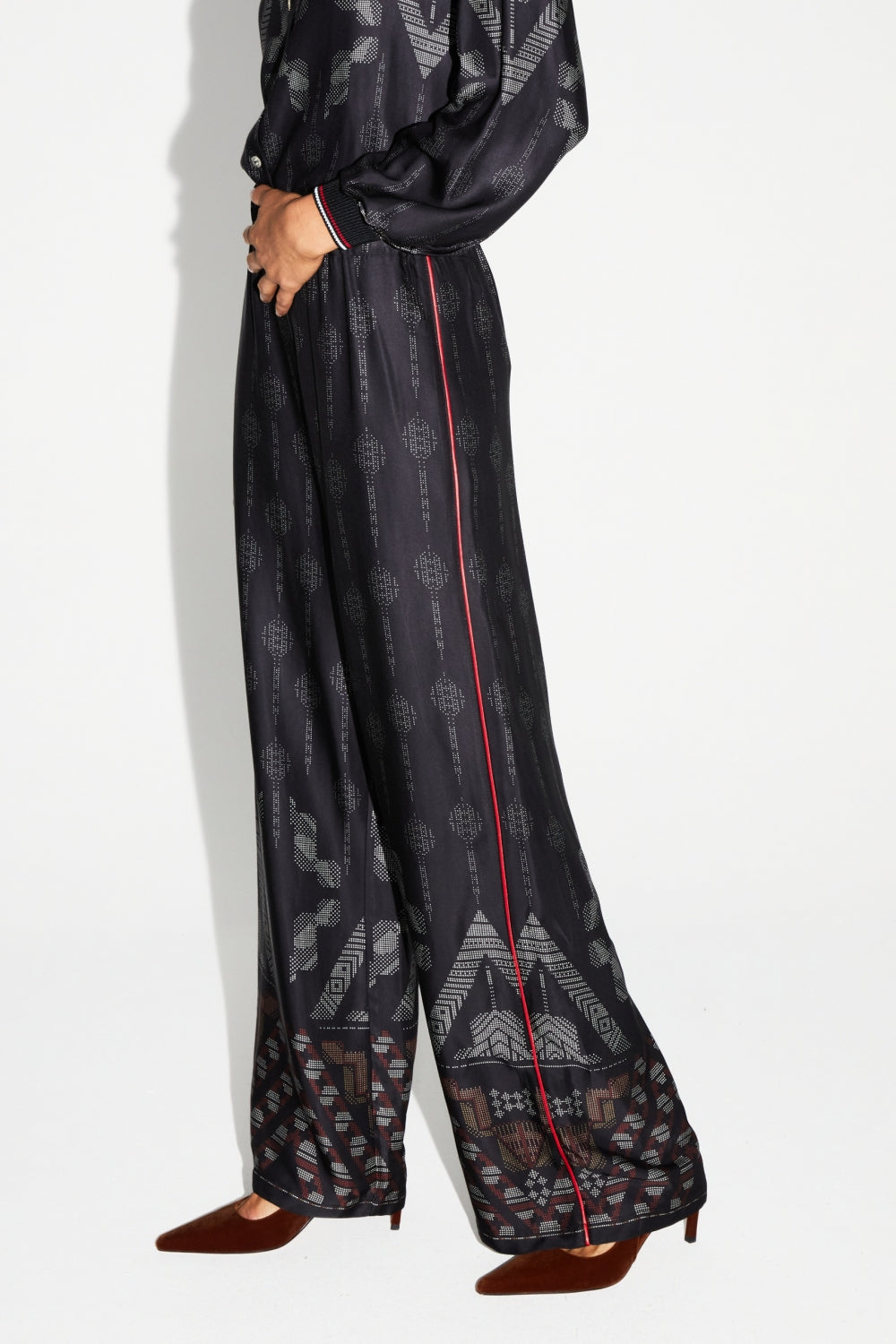Pantalon Print Eagle Fabriqué En Italie