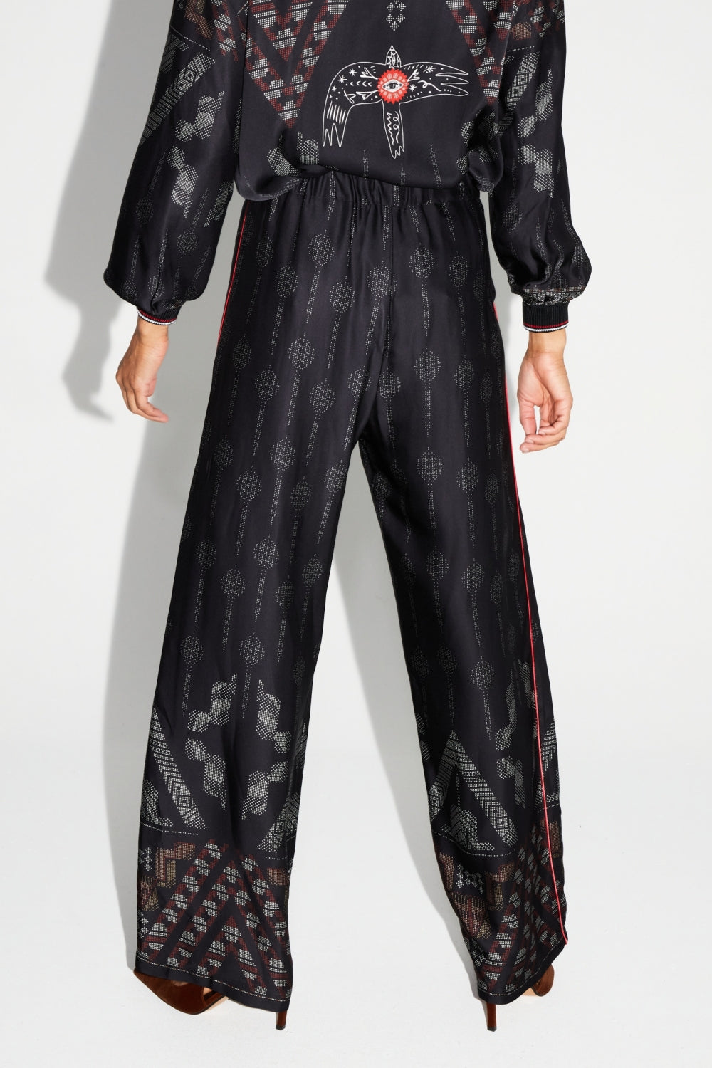 Pantalon Print Eagle Fabriqué En Italie