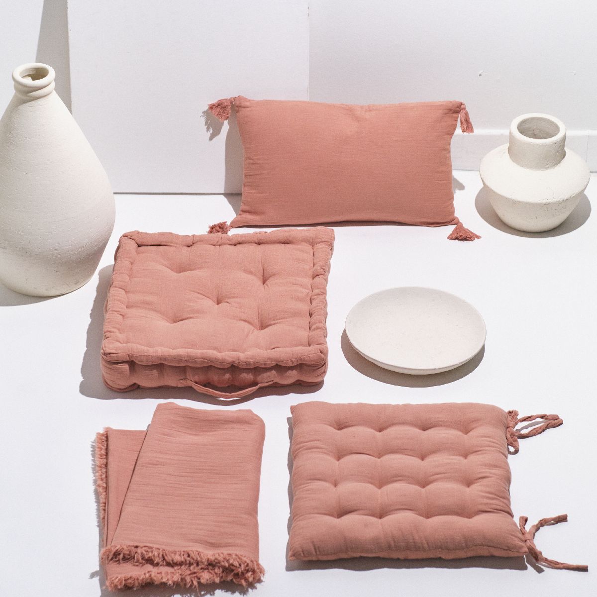 India Flower - Coussin De Sol - Rose