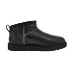 UGG Classic Ultra Mini Leather Boots - Black