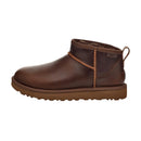 Boots Ugg Classic Ultra Mini Leather - Marron Foncé