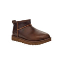Boots Ugg Classic Ultra Mini Leather - Marron Foncé