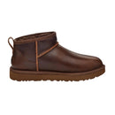 Boots Ugg Classic Ultra Mini Leather - Marron Foncé
