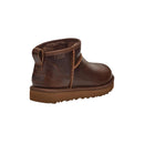 Boots Ugg Classic Ultra Mini Leather - Marron Foncé