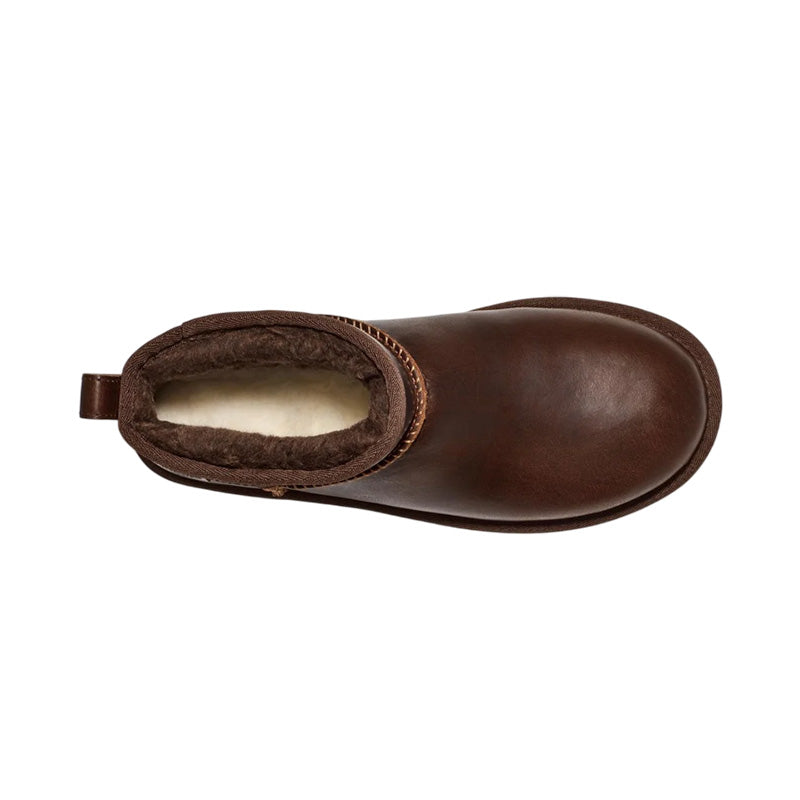 Botas de cuero Ugg Classic Ultra Mini - Marrón oscuro