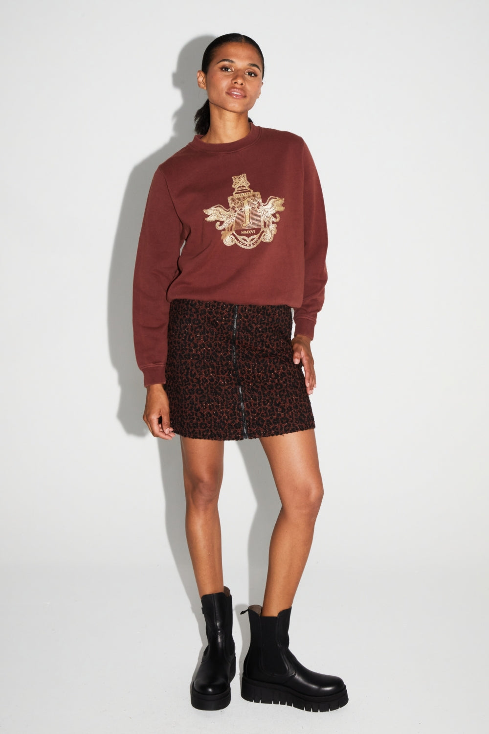 Sweatshirt Eddie Blason Gold Fabriqué Au Portugal
