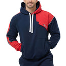 Sweat À Capuche Champion Reverse Weave Patchwork - Bleu