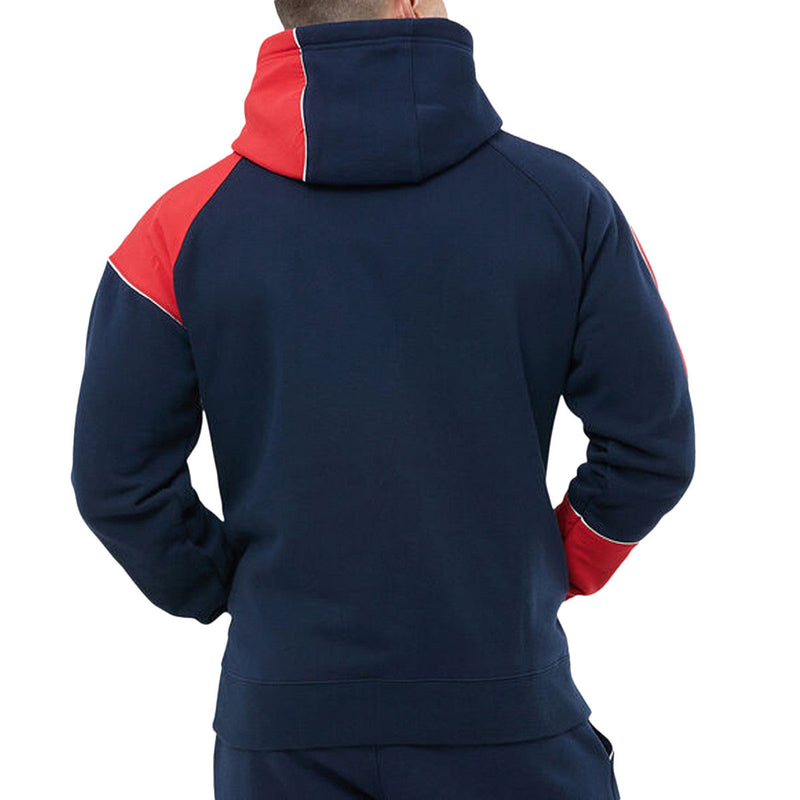 Sweat À Capuche Champion Reverse Weave Patchwork - Bleu