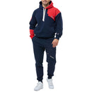 Sweat À Capuche Champion Reverse Weave Patchwork - Bleu