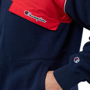 Sweat À Capuche Champion Reverse Weave Patchwork - Bleu