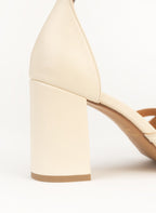 Sandales Ornella - Cuir Lisse - Creme