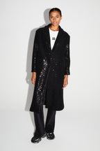 Manteau Alberto Eclat Noir Fabriqué En Italie
