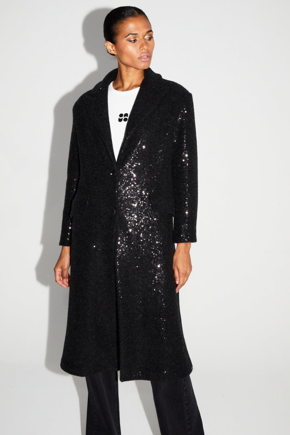 Manteau Alberto Eclat Noir Fabriqué En Italie