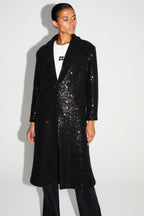 Manteau Alberto Eclat Noir Fabriqué En Italie