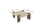 Afrolli - Table Basse - Travertine/Walnut