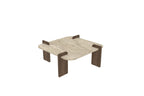 Afrolli - Table Basse - Travertine/Walnut