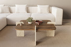Poalla - Table Basse - Walnut/Travertine