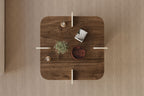 Poalla - Table Basse - Walnut/Travertine