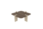 Poalla - Table Basse - Walnut/Travertine