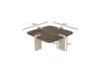 Poalla - Table Basse - Walnut/Travertine