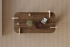 Leapiri - Coffee Table - Walnut/Travertine