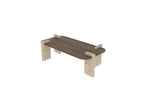 Leapiri - Coffee Table - Walnut/Travertine