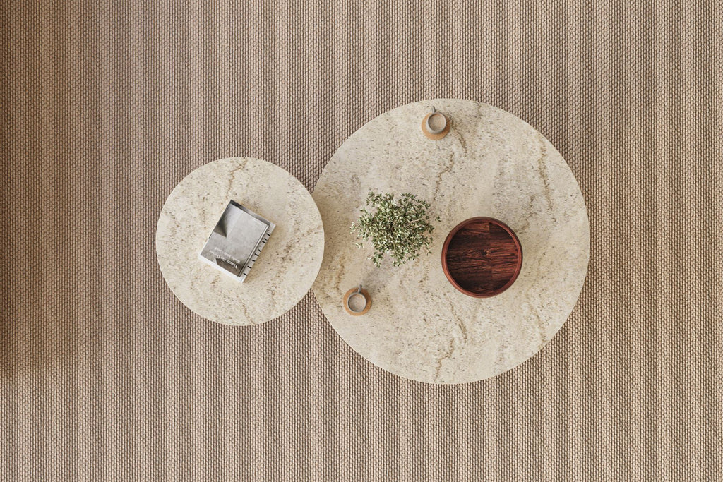 Private - Set de Tables Basses - Travertine/Walnut