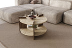 Oalla - Coffee Table - Travertine/Walnut