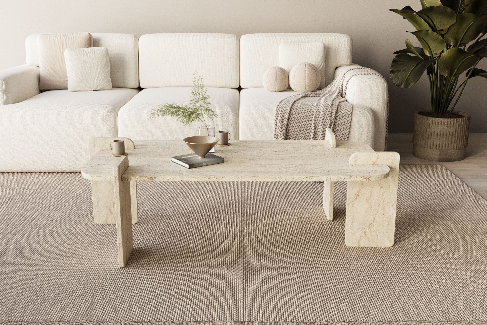 Lovge - Mesa de Centro - Travertine