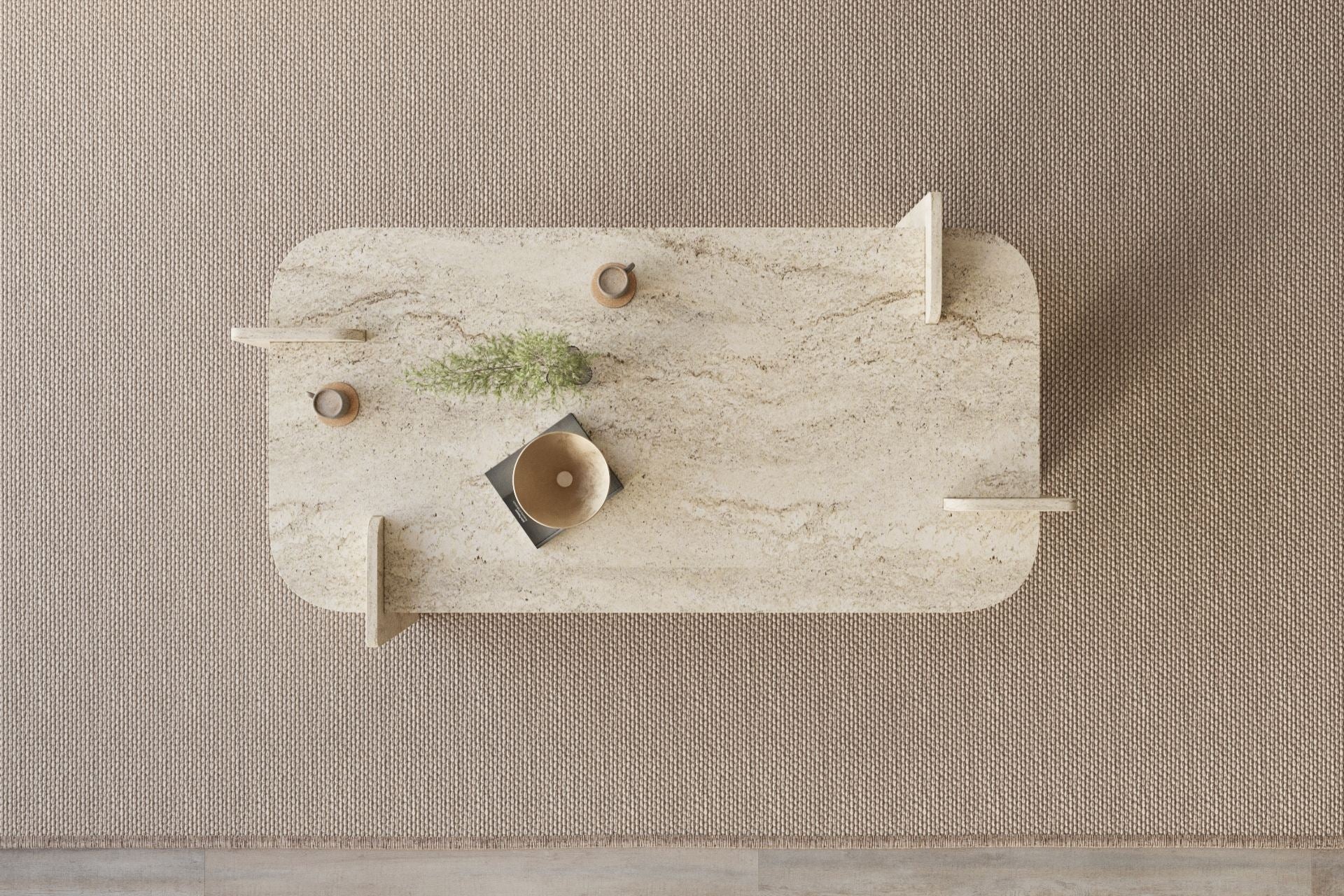 Lovge - Mesa de Centro - Travertine
