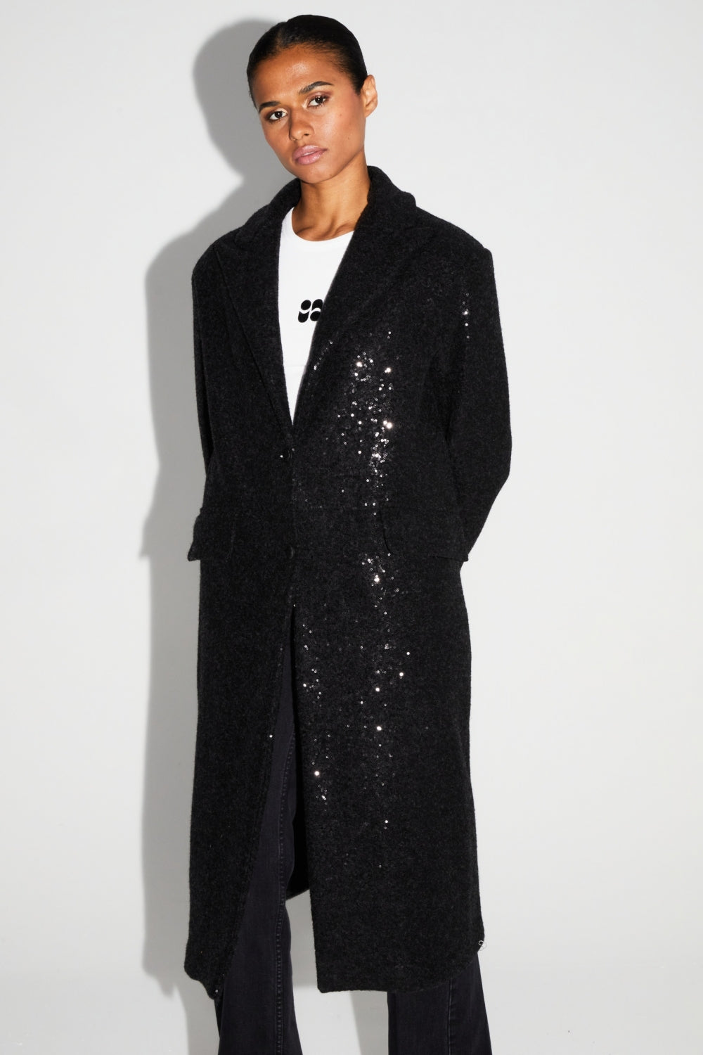 Manteau Alberto Eclat Noir Fabriqué En Italie