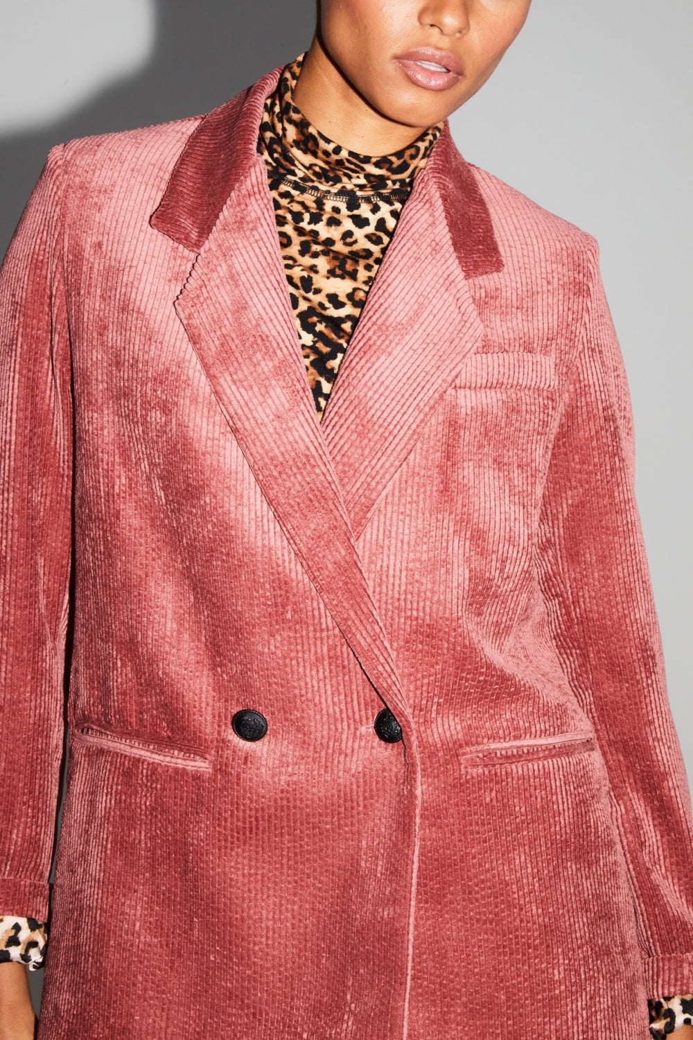 Blazer Ema Velours Vintage Cognac Doux Fabriqué En Italie