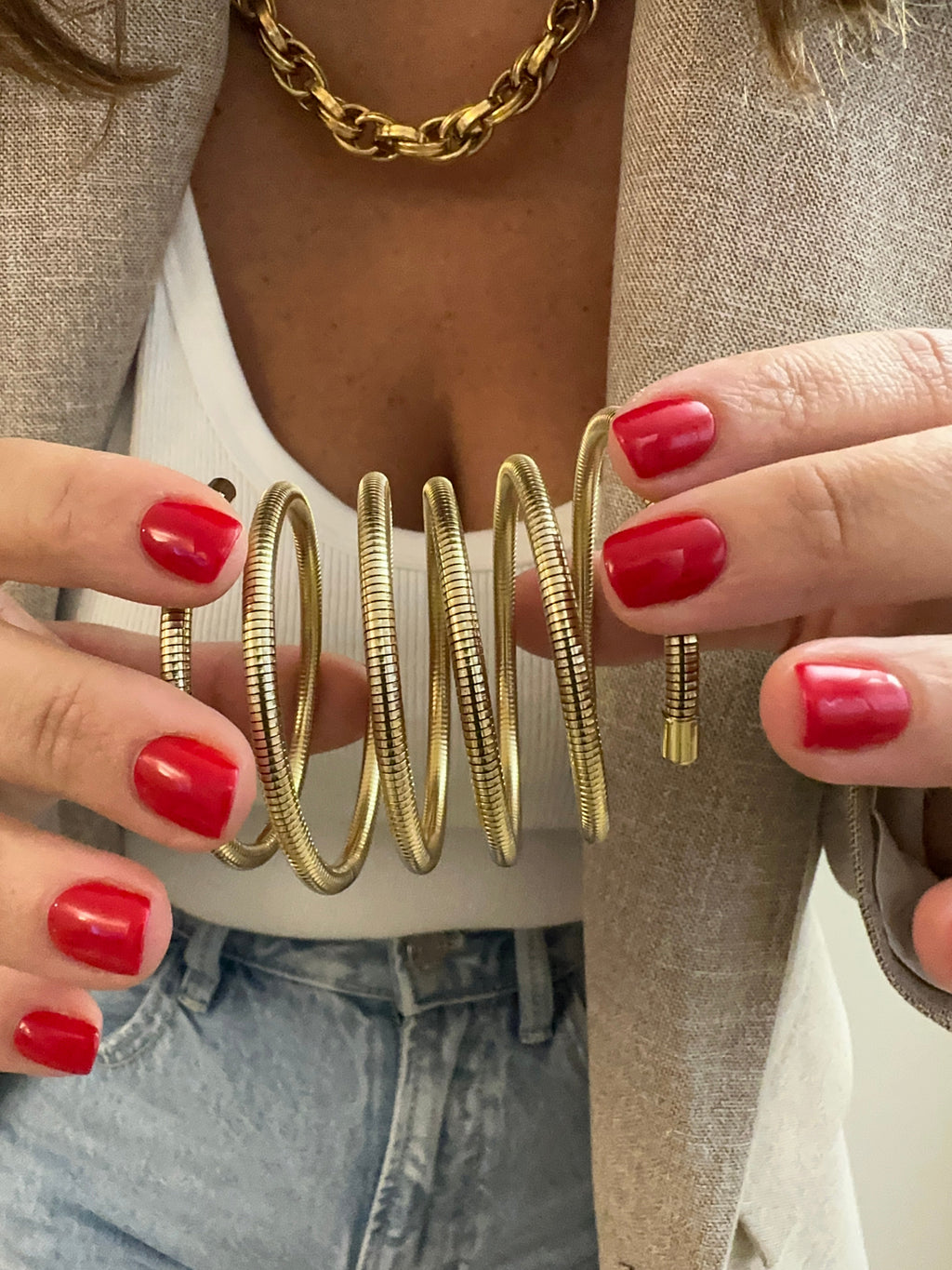 Bracelet Allone - Bracelet Multitours - Doré Ou Argent