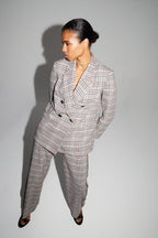 Blazer Ema Pied De Poule Lucky Star Red Fabriqué En Italie
