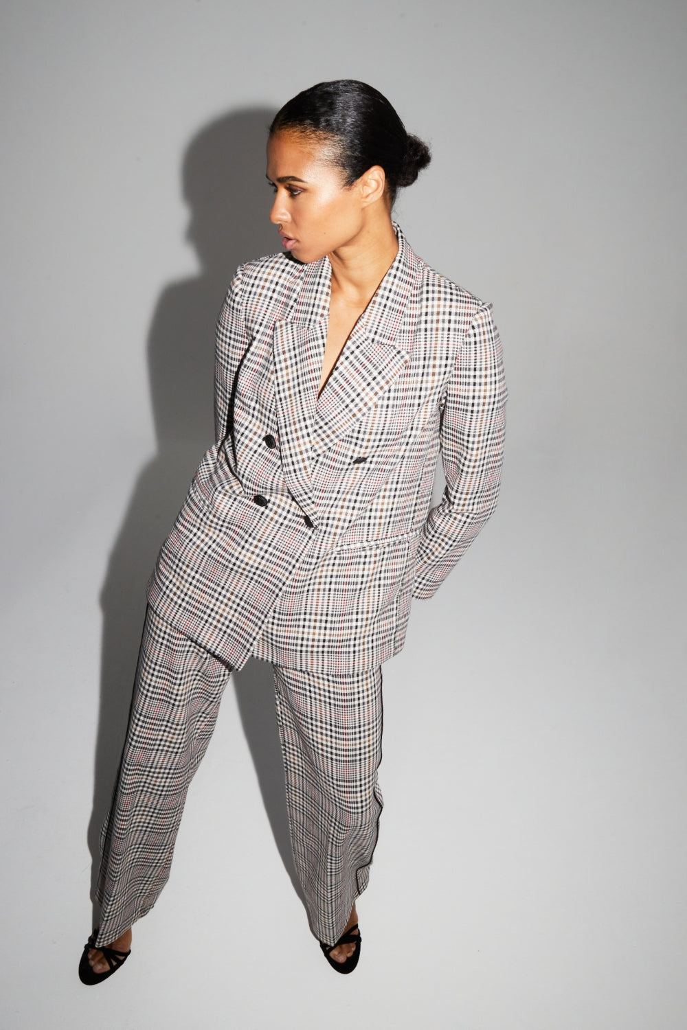 Blazer Ema Pied De Poule Lucky Star Red Fabriqué En Italie