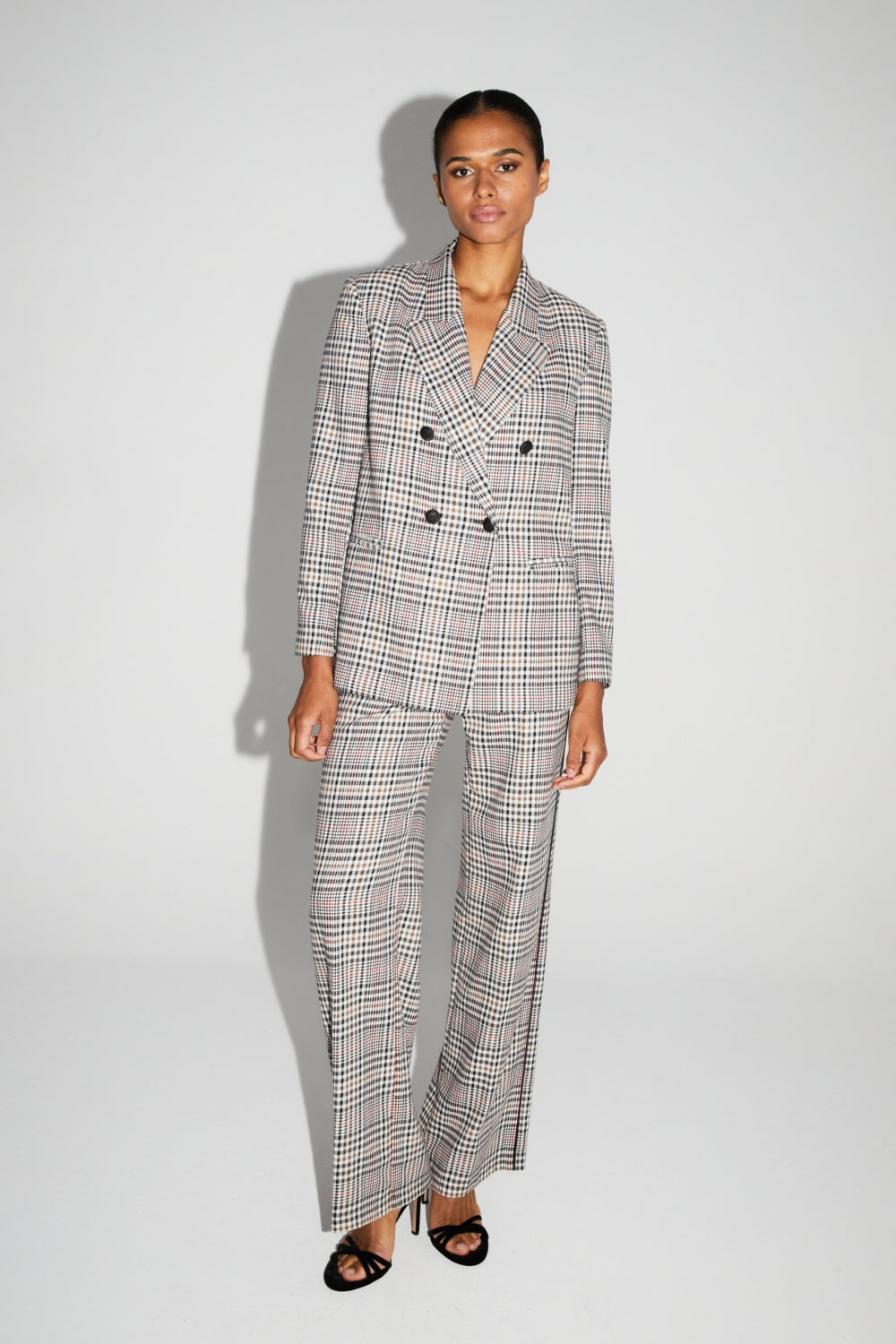 Blazer Ema Pied De Poule Lucky Star Red Fabriqué En Italie