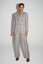 Blazer Ema Pied De Poule Lucky Star Red Fabriqué En Italie