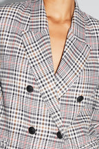 Blazer Ema Pied De Poule Lucky Star Red Fabriqué En Italie