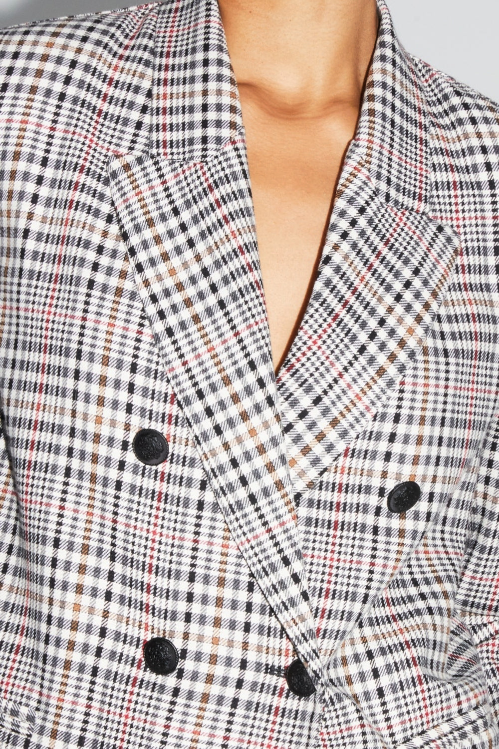 Blazer Ema Pied De Poule Lucky Star Red Fabriqué En Italie