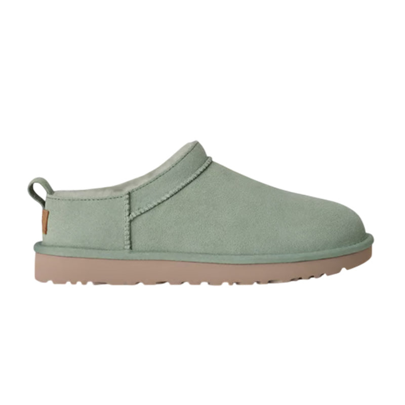 Chaussons Slippers Femme Ugg Classic Micro - Vert, Marron