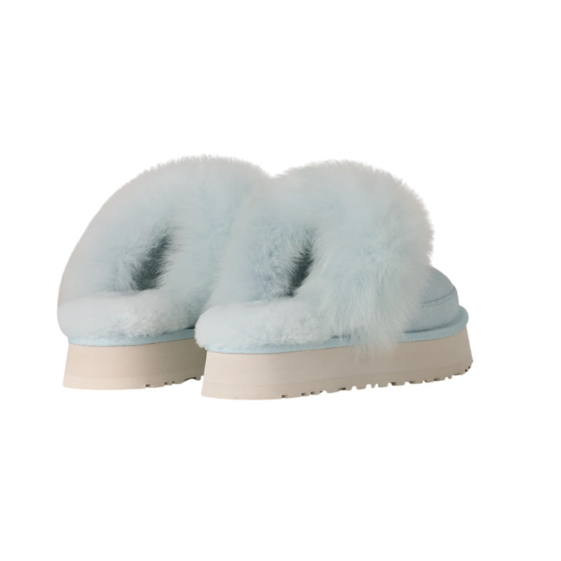 Chaussons Slippers Ugg Disquette Chalet - Bleu Ciel